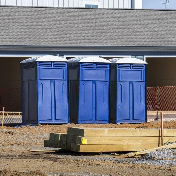 Heavy-duty construction site porta potty in Orlando, Florida